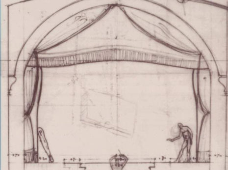 Progetto dell architetto Virgilio Marchi per il boccascena del Teatro Odescalchi 1924 1
