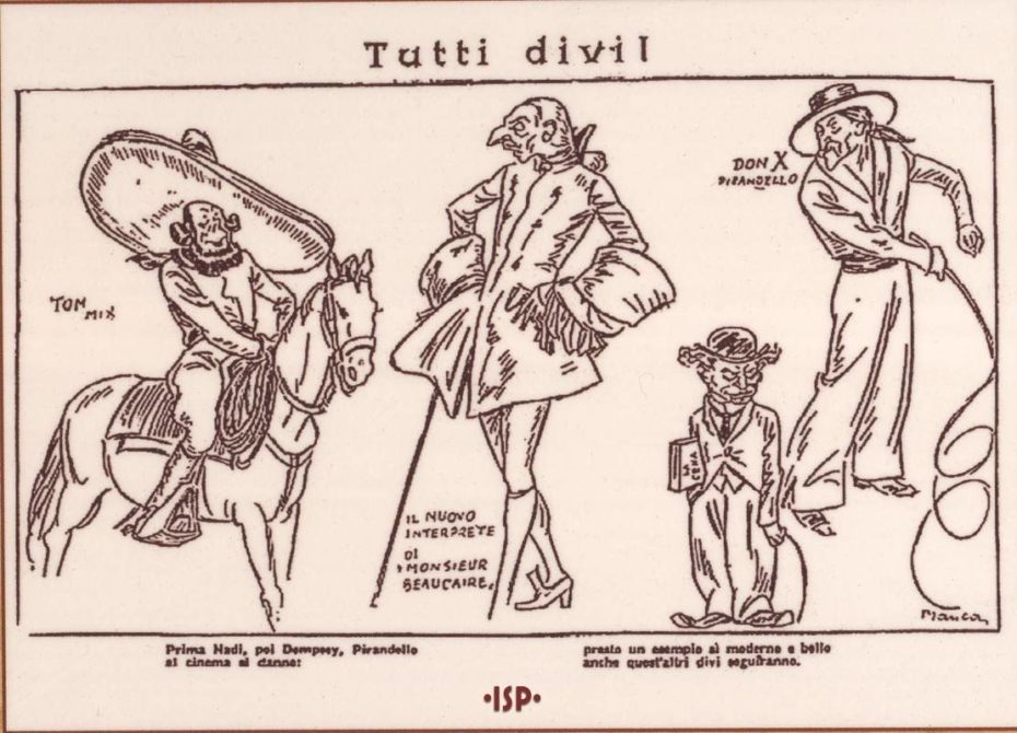03 Guerin Meschino 1928. Da sinistra Lanfranconi Da Verona Benelli e Pirandello. Manca 1