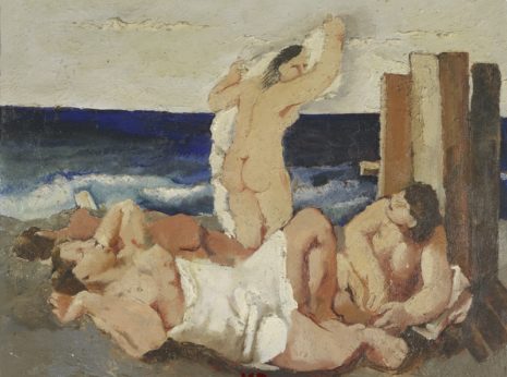 1 Bagnanti olio su tavolaopera di Fausto Pirandello 1929