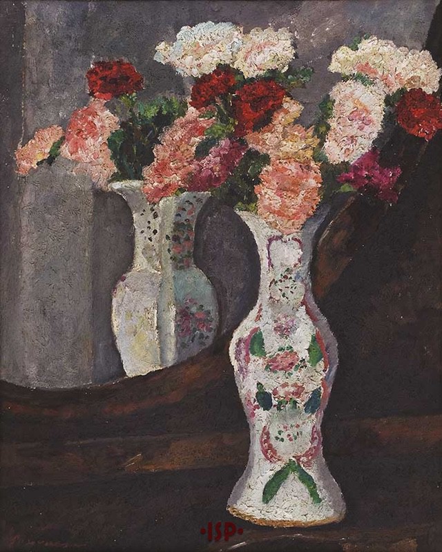 11 Vaso di fiori olio su tela opera di Pasquarosa settembre 1925.