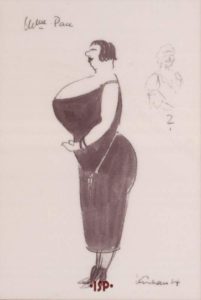 Giornale tedesco Berlino 1924 Madama Pace Caricatura di Hermann Krehan 1