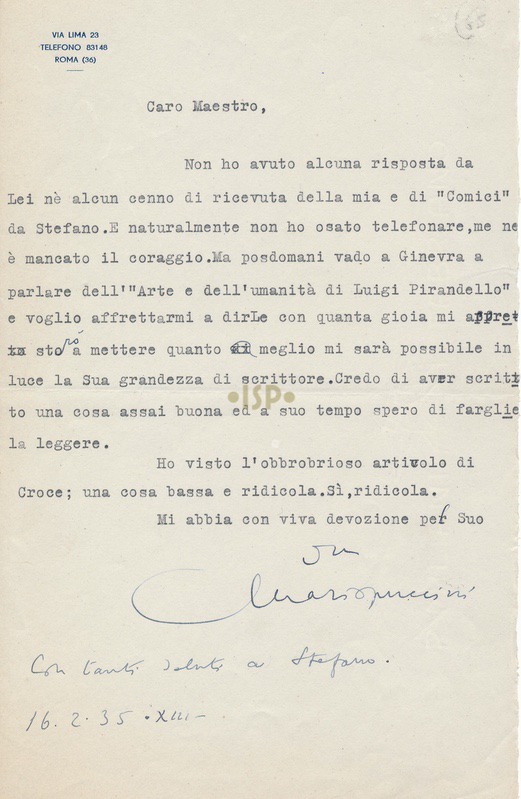 39 Puccini 16 febbraio 1935